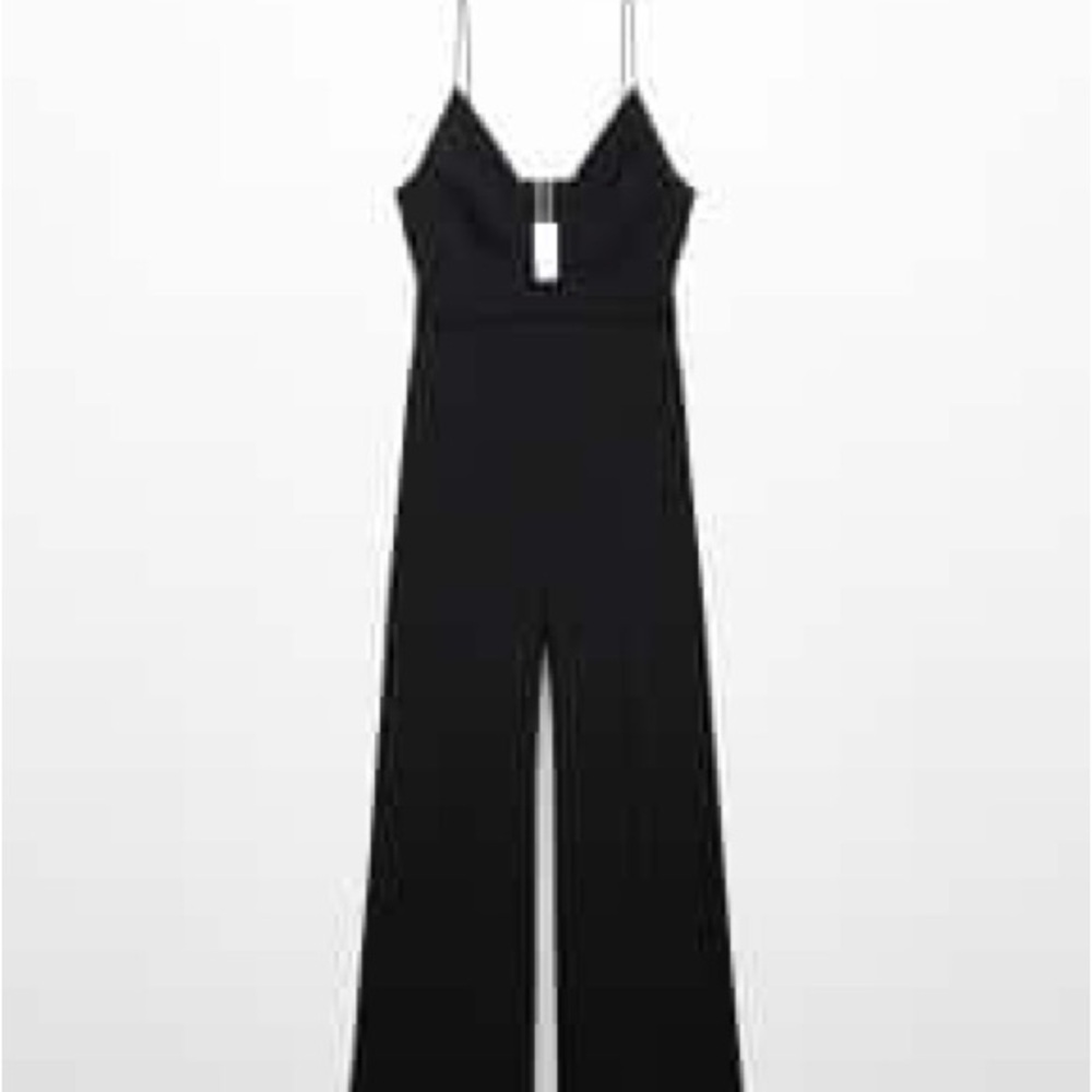 V-Neck Black Jumpsuit